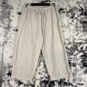 Fresh Produce Pants Womens Size Extra Large Beige Wide Leg Capri Woven Hippie